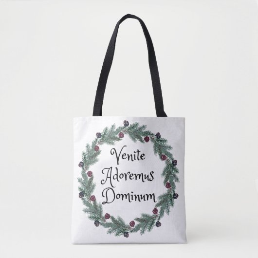 Venite Adoremus Dominum Latin Religiöse Weihnachte Tasche (Vorderseite)