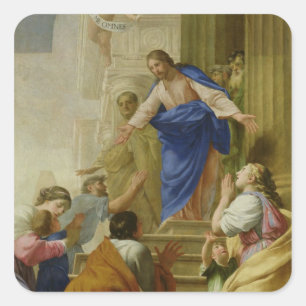 Venite als ich Omnes Quadratischer Aufkleber