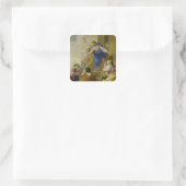 Venite wie ich Omnes Quadratischer Aufkleber (Tasche)