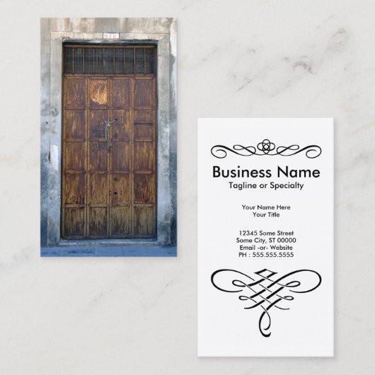 venitianische Tür Visitenkarte (Vorne/Hinten)