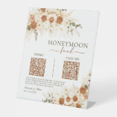 Venmo & Cash App QR Code Honeymoon Fund Hochzeit Sockelschild (Vorderseite)