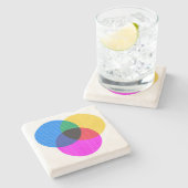 Venmo-Diagramm Steinuntersetzer (Seitenansicht)