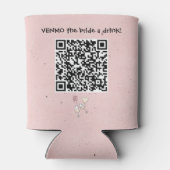 Venmo die Braut A Drink Custom QR Code Dosenkühler (Rückseite)