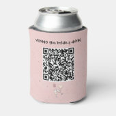 Venmo die Braut A Drink Custom QR Code Dosenkühler (Kanne Rückseite)