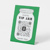 Venmo oder Cash App QR Code Tipp Jar Sockelschild (Vorderseite)