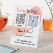 Venmo PayPal Business Pay Hier Zeichen Sockelschild (In Situ)