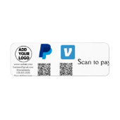 Venmo PayPal-Scan zu zahlen q oder Code-Logo-Text (Vorne)