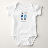 Venmo PayPal-Scan zu zahlen q oder Code-Logo-Text Baby Strampler (Vorderseite)