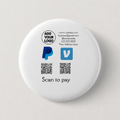 Venmo PayPal-Scan zu zahlen q oder Code-Logo-Text Button (Vorderseite)