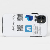 Venmo PayPal-Scan zu zahlen q oder Code-Logo-Text Case-Mate iPhone Hülle (Rückseite (Horizontal))