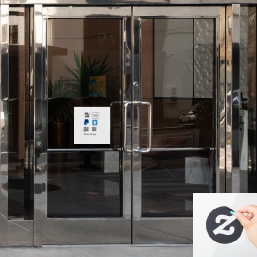 Venmo PayPal-Scan zu zahlen q oder Code-Logo-Text Fensteraufkleber (Büro Tür)