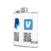 Venmo PayPal-Scan zu zahlen q oder Code-Logo-Text Flachmann (Links)