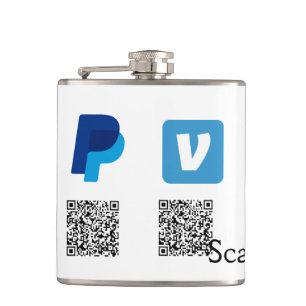 Venmo PayPal-Scan zu zahlen q oder Code-Logo-Text Flachmann