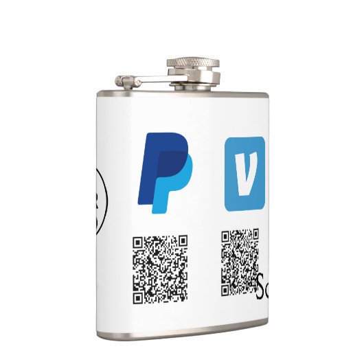 Venmo PayPal-Scan zu zahlen q oder Code-Logo-Text Flachmann (Rechts)