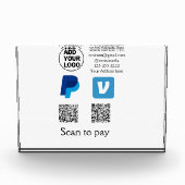 Venmo PayPal-Scan zu zahlen q oder Code-Logo-Text Fotoblock (Vorderseite)