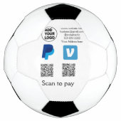 Venmo PayPal-Scan zu zahlen q oder Code-Logo-Text Fußball (Vorderseite)