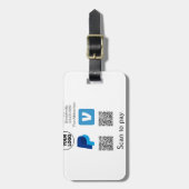 Venmo PayPal-Scan zu zahlen q oder Code-Logo-Text Gepäckanhänger (Vorderseite vertikal)
