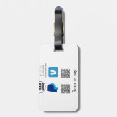 Venmo PayPal-Scan zu zahlen q oder Code-Logo-Text Gepäckanhänger (Rückseite vertikal)
