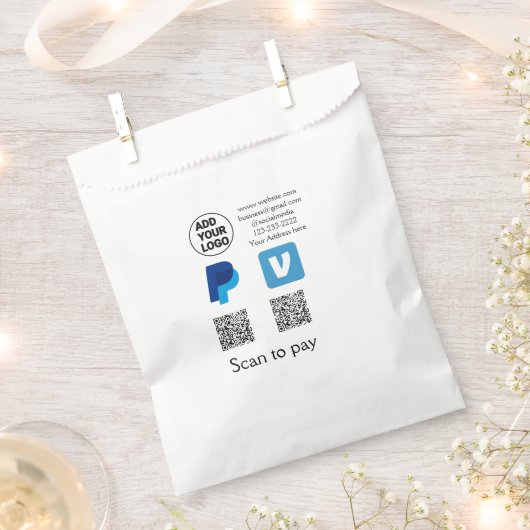 Venmo PayPal-Scan zu zahlen q oder Code-Logo-Text Geschenktütchen (Ausgeschnitten)