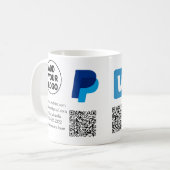 Venmo PayPal-Scan zu zahlen q oder Code-Logo-Text Kaffeetasse (Vorderseite Links)