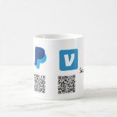 Venmo PayPal-Scan zu zahlen q oder Code-Logo-Text Kaffeetasse (Mittel)