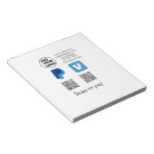 Venmo PayPal-Scan zu zahlen q oder Code-Logo-Text Notizblock (angewinkelt)