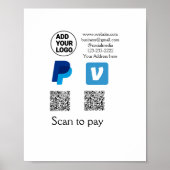 Venmo PayPal-Scan zu zahlen q oder Code-Logo-Text Poster (Vorne)