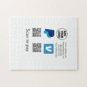 Venmo PayPal-Scan zu zahlen q oder Code-Logo-Text Puzzle (Horizontal)