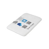Venmo PayPal Scan zum Bezahlen QR-Code-Logo-Text n Badematte (Schrägansicht)