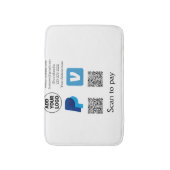 Venmo PayPal Scan zum Bezahlen QR-Code-Logo-Text n Badematte (Vorderseite Vertikal)