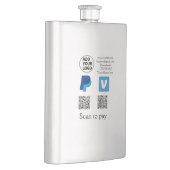 Venmo PayPal Scan zum Bezahlen QR-Code-Logo-Text n Flachmann (Rechts)