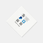 Venmo PayPal Scan zum Bezahlen QR-Code-Logo-Text n Serviette (Ecke)