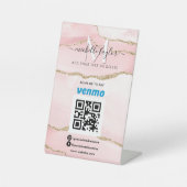 Venmo QR-Code Moderner Scan zur Bezahlung von Mono Sockelschild (Vorderseite)