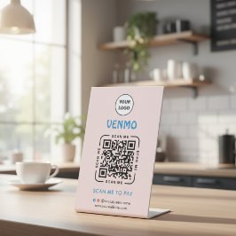Venmo QR Code Payment | Scan to Pay Business Logo Sockelschild