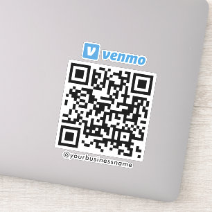 Venmo QR Code Payment Scan zu bezahlen weiß Aufkleber