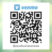 Venmo QR Code Payment Scan zu bezahlen weiß Fensteraufkleber (Blatt 3)