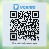 Venmo QR Code Payment Scan zu zahlen Soft Navy Fensteraufkleber (Blatt 3)