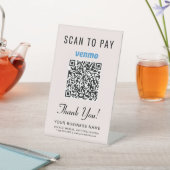 Venmo QR-Code Pink Scanne zum Bezahlen Sockelschild (In SItu)