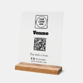 Venmo QR Code | Scan to Pay Custom Business Logo Acrylschild (Winkel)