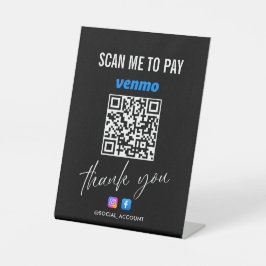 VENMO QR CODE SCAN ZU BEZAHLEN DANK SCHWARZ SOCKELSCHILD
