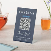 Venmo QR-Code-Scan zum Bezahlen Blaues Geschäft Sockelschild (In SItu)