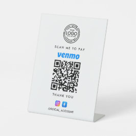 VENMO QR CODE SCAN ZUR BEZAHLUNG IHRES LOGO-GESCHÄ SOCKELSCHILD