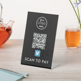 Venmo QR Code Scan zur Bezahlung moderner Logo sch Sockelschild