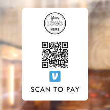 Venmo QR Code Scan zur Bezahlung moderner Logos We