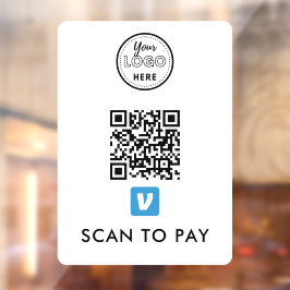 Venmo QR Code Scan zur Bezahlung moderner Logos We Fensteraufkleber