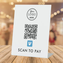 Venmo QR Code Scan zur Bezahlung moderner Logos We