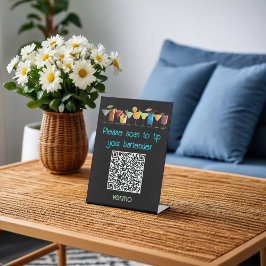 Venmo QR-Code-Tipp-Schild | Sockelschild