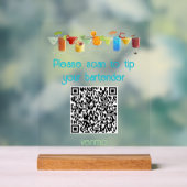 Venmo QR Code Tipp-Zeichen | Acrylschild (Neutral)