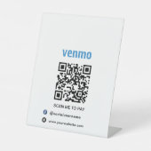 Venmo QR-Code-Zahlung für Firmenlogos - Scan to Pa Sockelschild (Vorderseite)