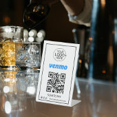 Venmo QR Code Zahlung Hinzufügen Logo Social Media Sockelschild